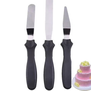 Cake Decorating Spatula Set | 3-Piece Stainless Steel
